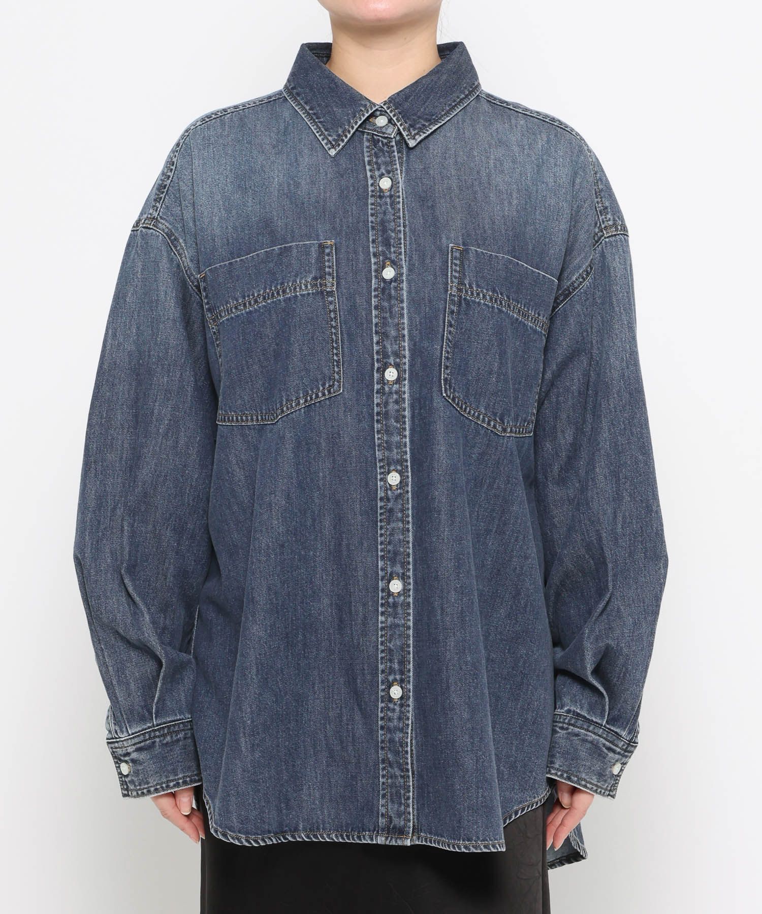 LOWRYS FARM「アソートデニムＢＩＧシャツ」|シャツ・ブラウス|