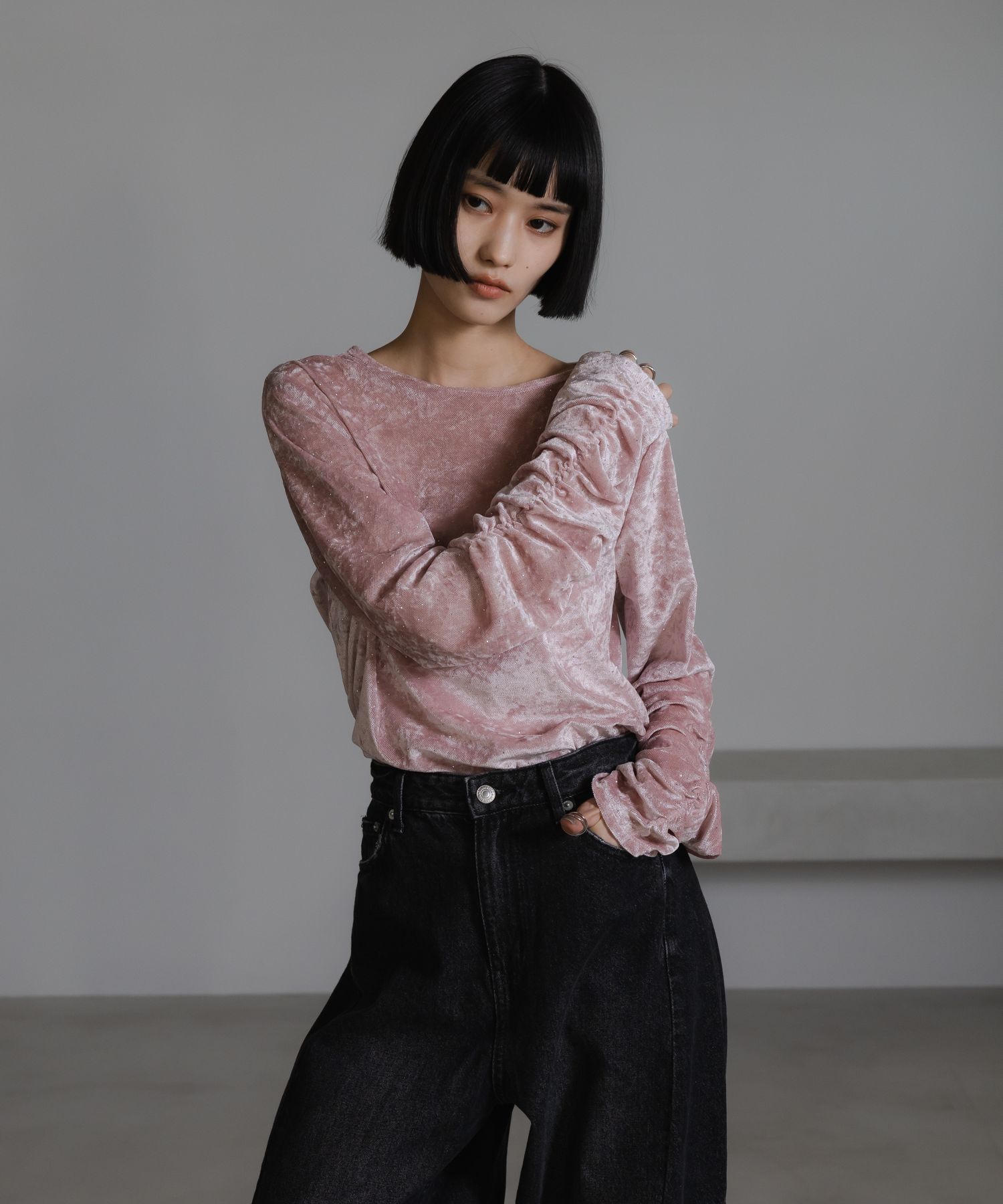 LOWRYS FARM「ベロアドットＬＳ」|Tシャツ・カットソー|