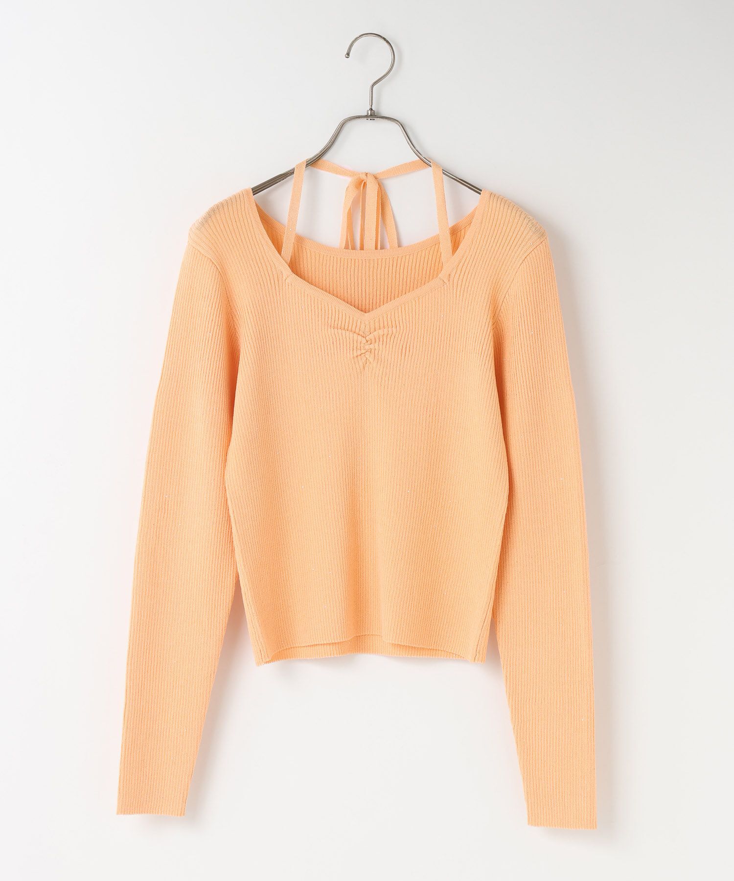 LOWRYS FARM「ギャザースパンコールニット」|ニット・セーター|