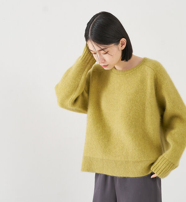 collex「ラクーン混 フォルムニットプルオーバー」|ニット・セーター|