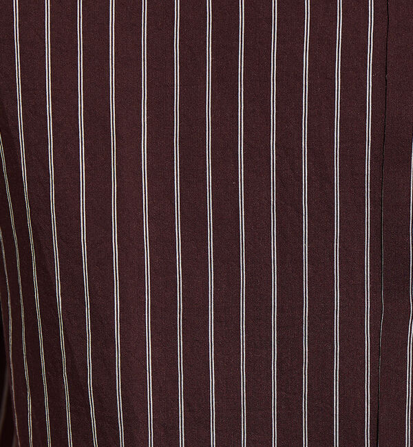 ABAHOUSE「オーバーサイズ オープンカラー ストライプ シャツ」|シャツ・ブラウス|