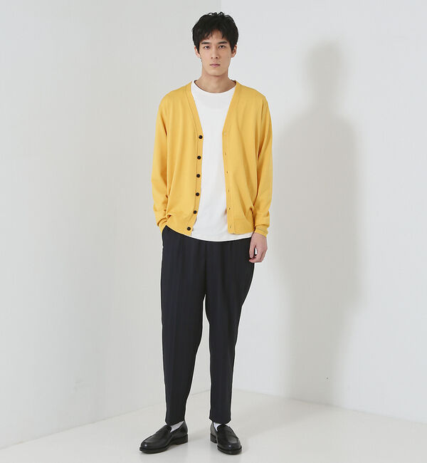 ABAHOUSE「【シルクブレンド】ベーシック Vネック カーディガン」|カーディガン|