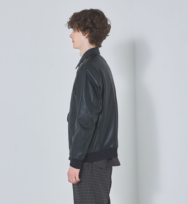 ABAHOUSE「ネオレザー フライト ブルゾン」|ブルゾン・スタジャン|