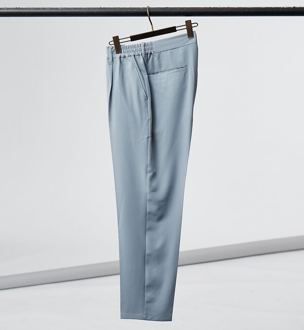 ABAHOUSE「【AH ABAHOUSE/ セットアップ対応】トロミ生地 イージー スラックス」|その他|ブルーグレー