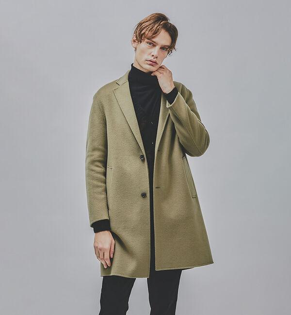 ABAHOUSE「【super120s】ウールリバー チェスターコート」|その他|セージグリーン