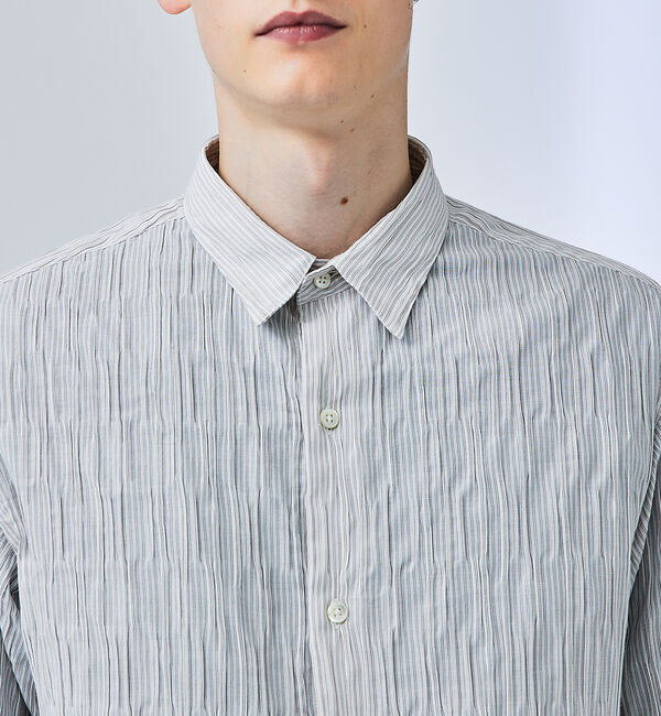 ABAHOUSE「【リンクルストライプ】レギュラーカラーシャツ」|シャツ・ブラウス|