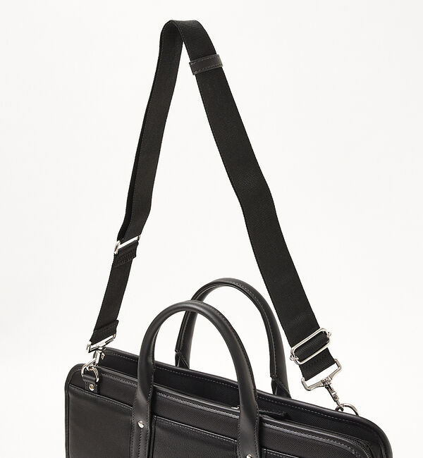 ABAHOUSE「【三方ファスナー】ナイロンコンビ 2WAY ブリーフバッグ / A4サイズ対応」|ビジネスバッグ|