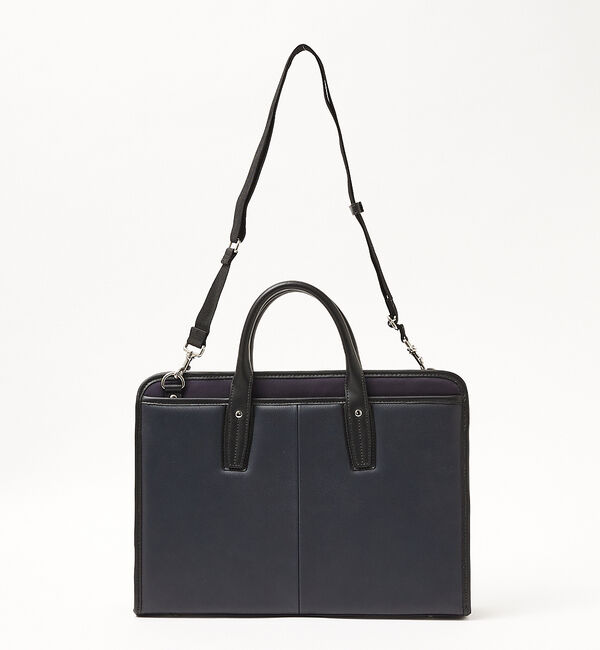 ABAHOUSE「【三方ファスナー】ナイロンコンビ 2WAY ブリーフバッグ / A4サイズ対応」|ビジネスバッグ|