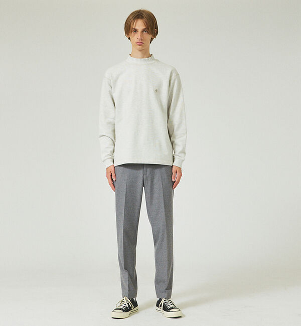 ABAHOUSE「【ワンポイントロゴ】モックネック スウェット / 裏毛プルオーバー」|スウェット・ジャージ|