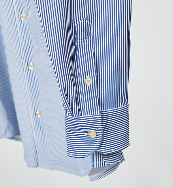 ABAHOUSE「【FLEX SHIRTS】Dry Moment ナロウ ストライプ 長袖 シャツ」|シャツ・ブラウス|