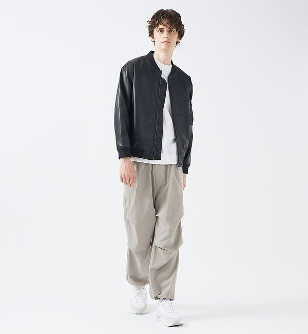 ABAHOUSE「【AH ABAHOUSE / MA-1型】エコレザー ブルゾン」|その他|