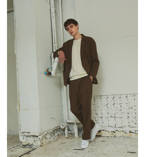 ABAHOUSE「ジオメトリック ストライプ プルオーバーニット」|ニット・セーター|