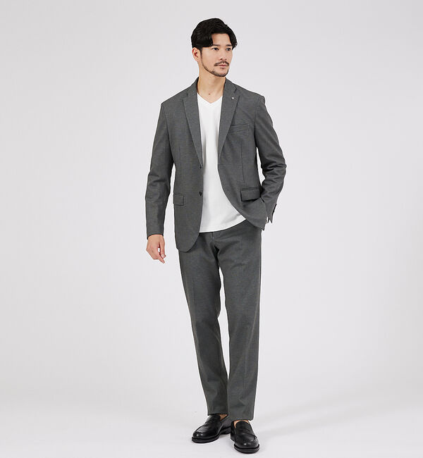 ABAHOUSE「【セットアップ対応 / FLEX JACKET】ストレッチポンチ ジャケット」|テーラードジャケット|