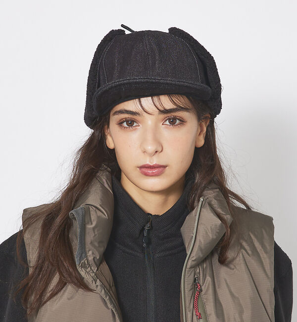 ABAHOUSE「【RUBEN/ルーベン】DENIM EARCOVER CAP/デニムイヤーカバー」|その他|ブラック