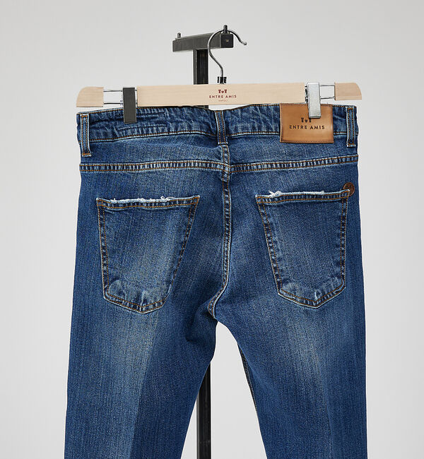 ABAHOUSE「【entre amis】スリムフィット ダメージデニム / 8177」|デニム|