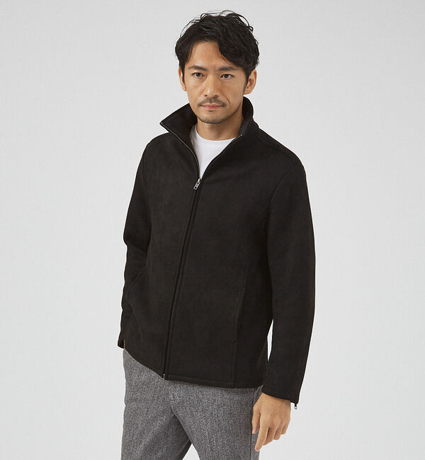 ABAHOUSE「【ネオスエード】スタンド ブルゾン」|ブルゾン・スタジャン|ブラック