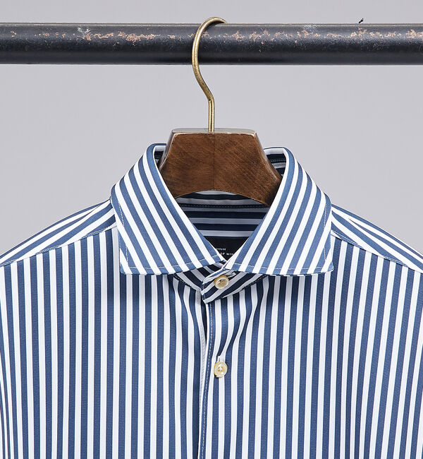 ABAHOUSE「【FLEX SHIRTS】Dry Moment ロンドンストライプ 長袖 シャツ」|シャツ・ブラウス|