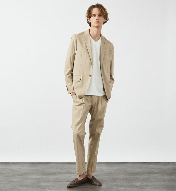 ABAHOUSE「【定番】ドレスポンチ Vネック 長袖Tシャツ / ストレッチ」|Tシャツ・カットソー|