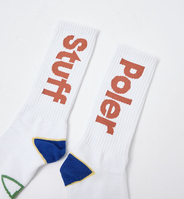 ABAHOUSE「【POLeR / ポーラー】ロゴ スケートソックス」|ソックス|