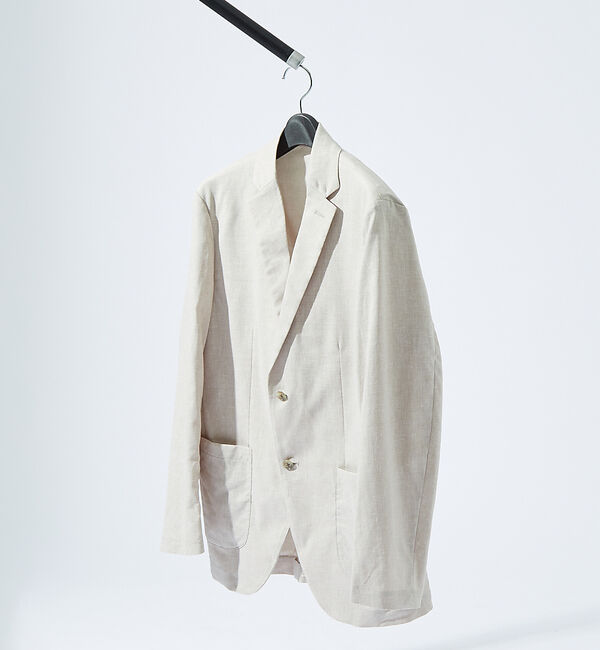 ABAHOUSE「【セットアップ対応】ソロストレッチリネン ライトジャケット / サマージャケット」|テーラードジャケット|
