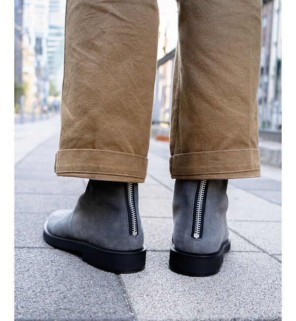 alfredoBANNISTER「【ソフトレザー】ドレープ ロング バックジップ ブーツ」|ショートブーツ|