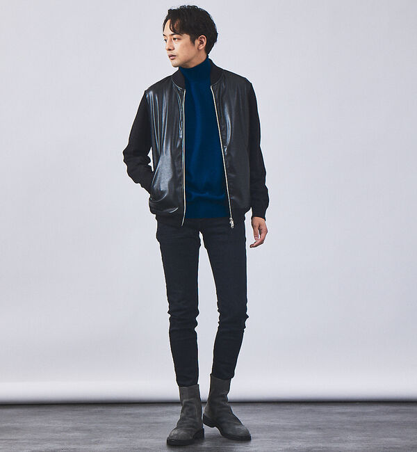 alfredoBANNISTER「【ソフトレザー】ドレープ ロング バックジップ ブーツ」|ショートブーツ|