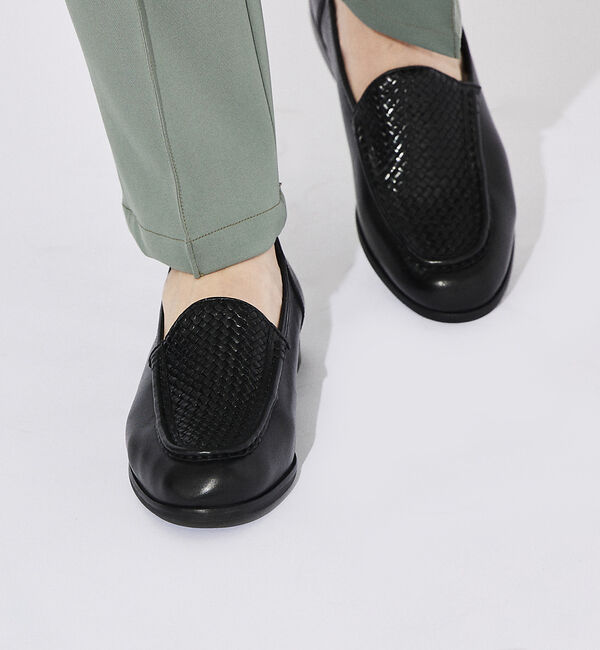 alfredoBANNISTER「レザーメッシュスリッポン」|スニーカー|