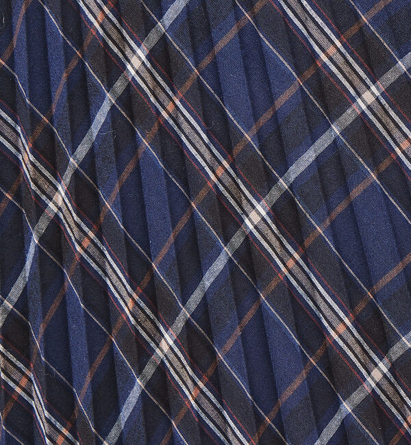 Rouge vif「ランダムヘムプリーツチェックスカート」|スカート|