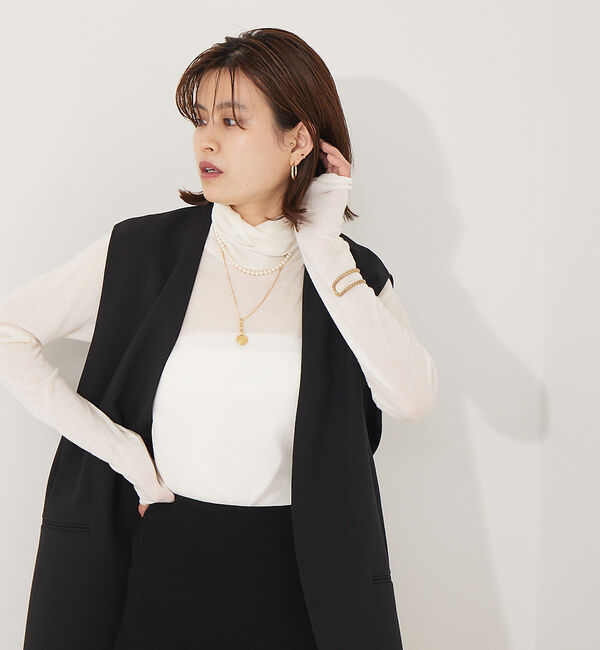 Rouge vif「ウール混タートルネックニットプルオーバー」|ニット・セーター|アイボリー