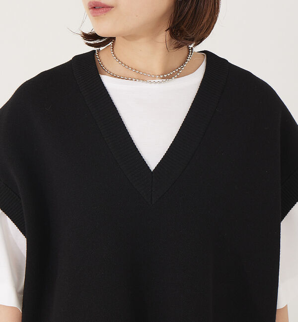 Rouge vif「【セットアップ対応】ニットロングベスト」|ベスト・ジレ|