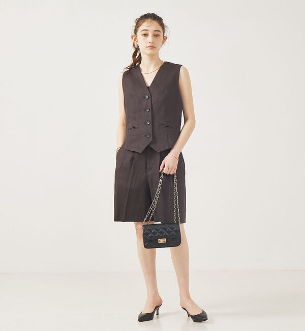 Rouge vif「【セットアップ対応】セットアップテーラードベスト」|ベスト・ジレ|