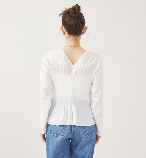 Rouge vif「マジョリカプリーツブラウス」|シャツ・ブラウス|