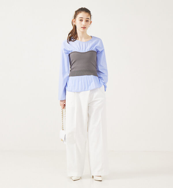 Rouge vif「マジョリカプリーツブラウス」|シャツ・ブラウス|