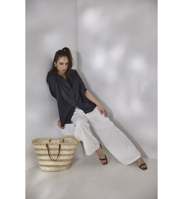 Rouge vif「ギャザーショートシャツ」|シャツ・ブラウス|