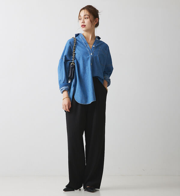 Rouge vif「ストレッチツイル  ワイドパンツ」|その他|