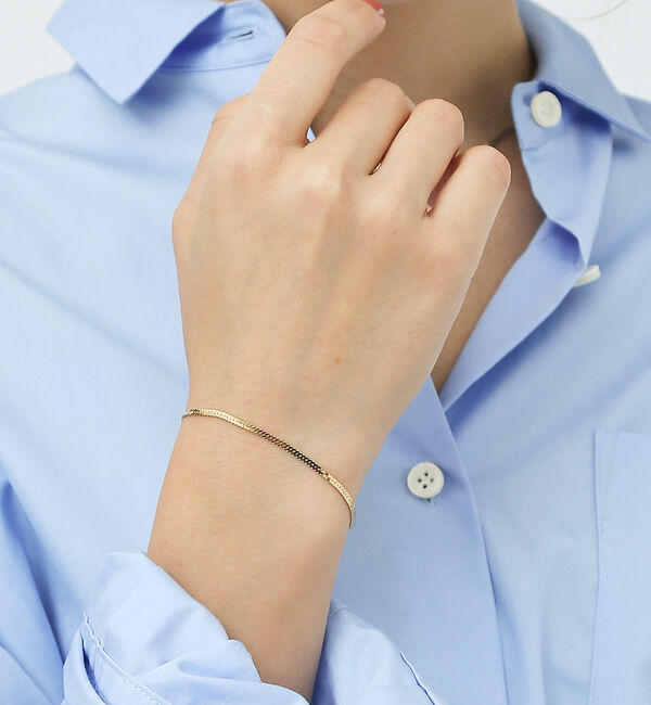 Rouge vif「【MARIHA/マリハ】SilentRain ブレスレット ヘリンボーン」|ブレスレット・バングル|ゴールド