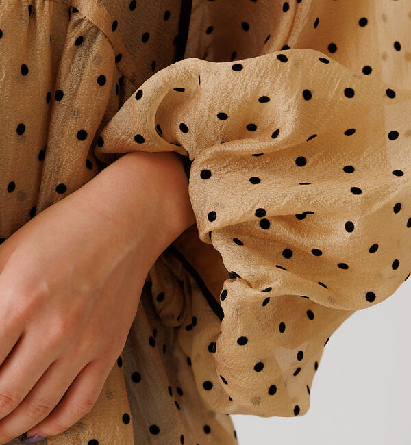 Rouge vif「シアードットフロッキーブラウス」|シャツ・ブラウス|