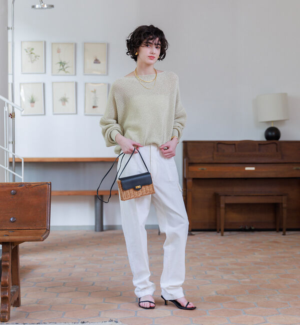 Rouge vif「ラメメッシュワイドニットプルオーバー」|ニット・セーター|