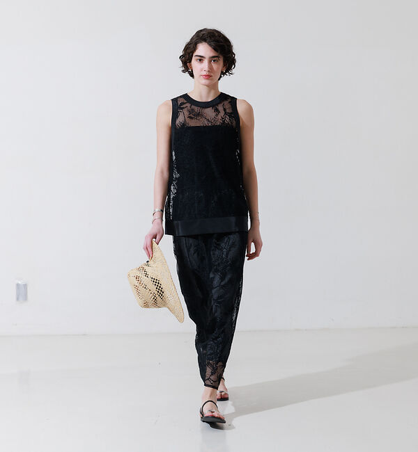 Rouge vif「【セットアップ対応】ボタニカルレースタイトスカート」|スカート|