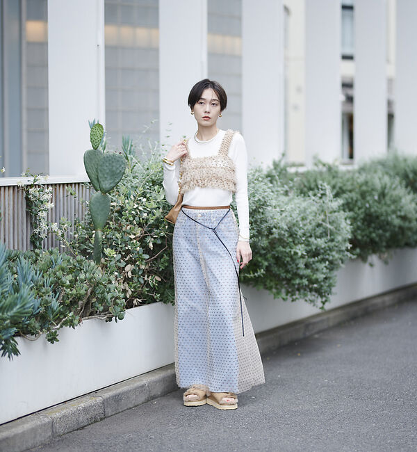 Rouge vif「スター＆ハート柄チュールスカート」|スカート|