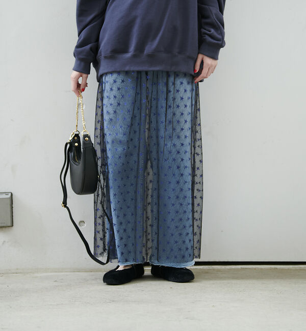 Rouge vif「スター＆ハート柄チュールスカート」|スカート|