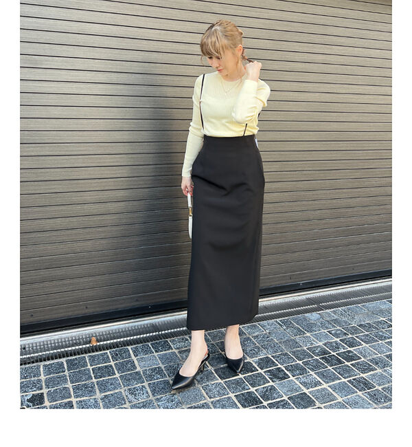 Rouge vif「シルク混ワイドリブプルオーバーニット」|ニット・セーター|