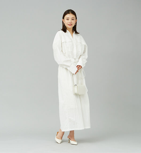 Rouge vif「ウエストマークシャツワンピース」|ワンピース|