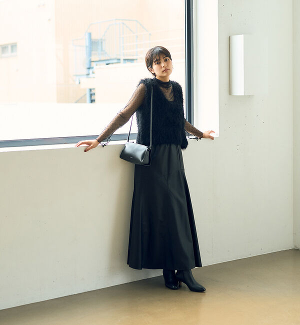 Rouge vif「【ロングセラー】エコレザースカート」|スカート|