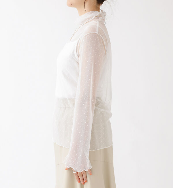 Rouge vif「ドットチュールシアータートル」|Tシャツ・カットソー|