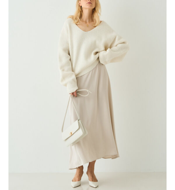 Rouge vif「【一部店舗限定】【2点セット】Vネックニット&times;キャミワンピセット」|ワンピース|