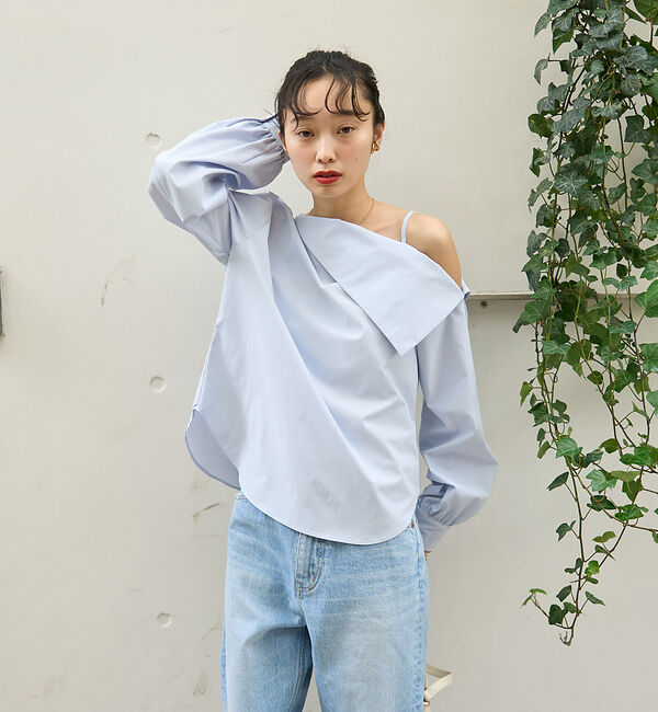Rouge vif「【一部店舗限定】アシメオフショルブラウス」|シャツ・ブラウス|