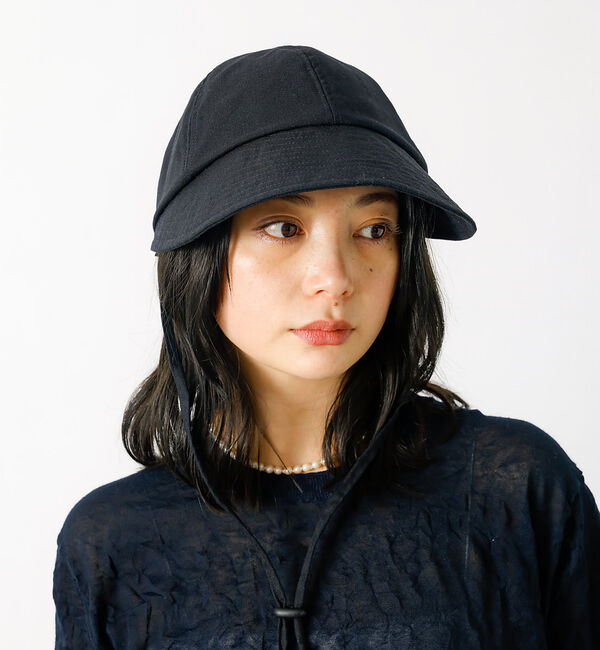 Rouge vif「【Ruben/ルーベン】リネンデイリーキャップ（顎紐付き）【WEB限定】」|その他|ブラック