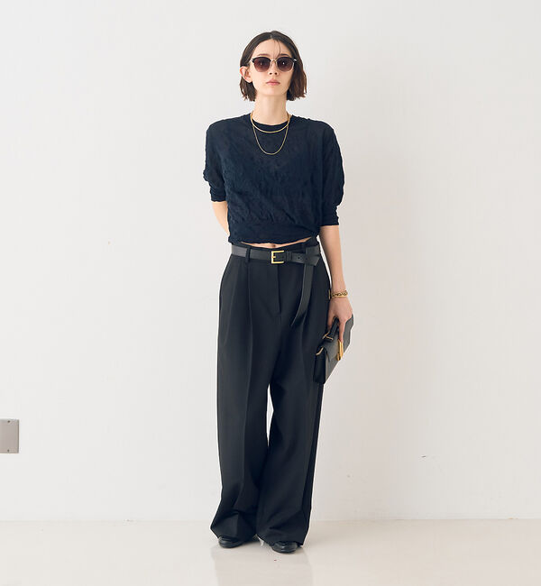 Rouge vif「ストレッチツータックワイドパンツ」|その他|