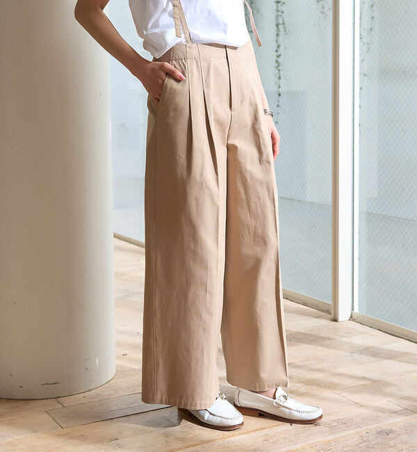 Rouge vif「サスペンダーワイドタックパンツ」|その他|